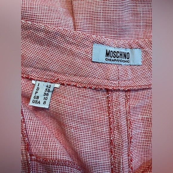 Vintage Moschino cheapandchic  Pink Wide-Leg Pants 8 - Picture 8 of 10